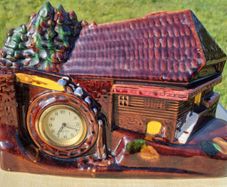 Vintage German Ceramic Mantel Clock