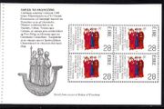 1989 Ireland Franconian Apostles/ 1300th Anniversary of the Martyrdom of Irish Missionaries to Germany (St Kilians, Totnan &amp; Coleman) Booklet Pane Mint Never Hinged (MNH). Hibernian HP33a