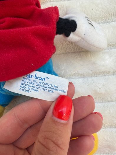 Star Bean Mickey Mouse Plush Mattel Dirty Please look at the pictures