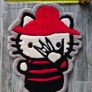 Hello Kitty / Handmade / Rug / Tufting / Halloween / Kid / Carpet / 100% wool /  Horror edition / Red & Black / Collector's Piece / Custom Design Image 4