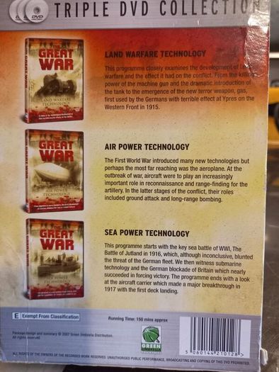 Britain At War WW1 3 DVD Boxset Collection Military History Documentary