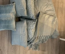 Duckegg throw/ blanket/ cushions