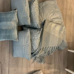 Duckegg throw/ blanket/ cushions