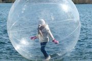 Water Walking Ball Load Capacity 180 kg, Inflatable Bumper Ball Water Walking Ball 55.5 x 40 x 40 cm, Bumper Bubble Balls Walk On Water with Repair Kit Children Adults Toy Water