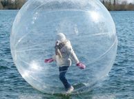 main image for ad Water Walking Ball Load Capacity 180 kg, Inflatable Bumper Ball Water Walking Ball 55.5 x 40 x 40 cm, Bumper Bubble Balls Walk On Water with Repair Kit Children Adults Toy Water