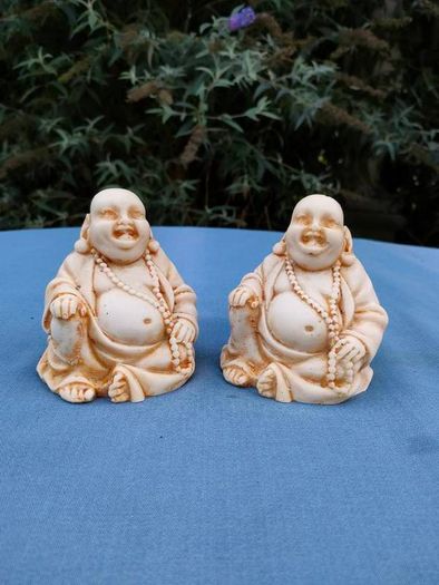 2 X Stone fat Bhuddas