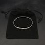 Vintage 925 Sterling Silver Signed British Geometric Scroll Bangle Image 3