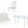Black Glass Dining Table Set Seats 6 in Style! Image 4