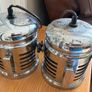 Pair of Vintage Industrial Chrome Spotlights Image 8