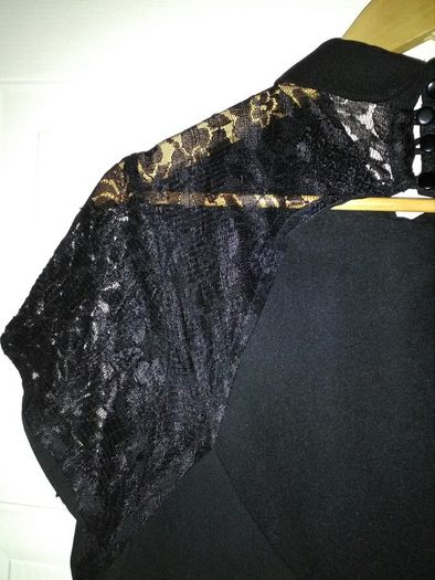 Black lace sequence short's jumpsuit