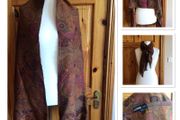 Orange Rust Tones Large Wool Blend Krish Shawl Scarf 70" x22" including postage