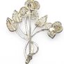 Vintage Sterling Silver Filigree Flower Brooch Image 3