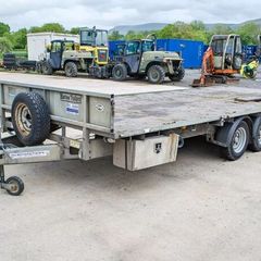 20ft x 8ft tri axle flat bed trailer
