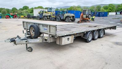 20ft x 8ft tri axle flat bed trailer