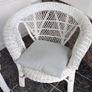 White wicker conservatory set - sofa, two chairs and table Image 3