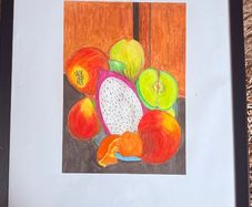 Watercolour - Fruit Bowl (paint 32/22cm & frame 54.5/45cm)