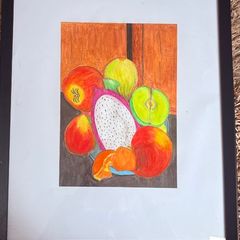 Watercolour - Fruit Bowl (paint 32/22cm & frame 54.5/45cm)