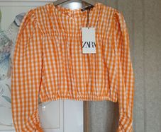 Zara gingham top brand new with tags