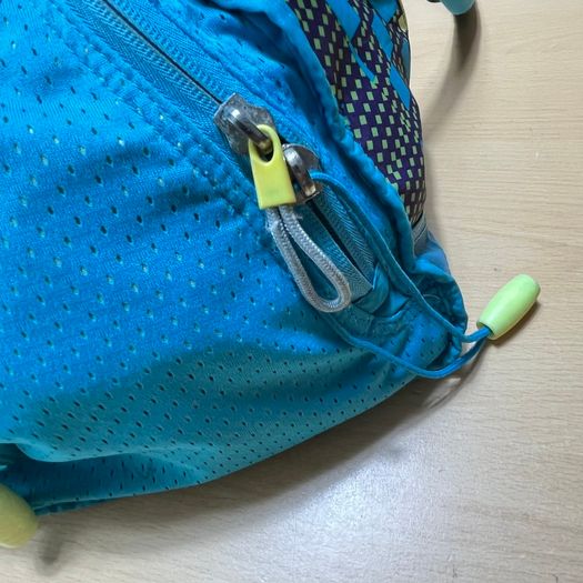 Nike Blue Purple Yellow Geometric Pattern Duffel Gym Bag - Vintage
