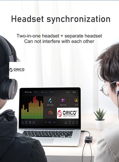 ORICO Multifunction USB External Digital Stereo Sound Card (3 AUX+Full Sound Control) (For PC/Laptop/PS/Mobile/Tablet) (Brand New/Warranty)
