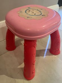pink toddler stool