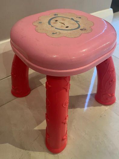pink toddler stool