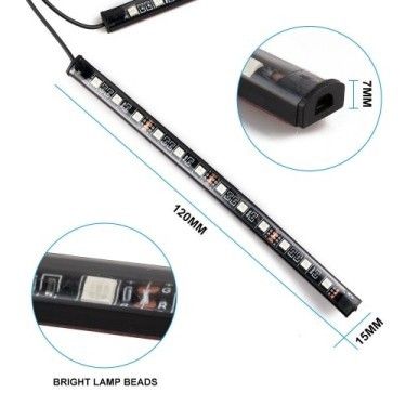 25312 Car RGB LED Strip Interior Light Multicolor Music Atmosphere Sound Active Foot LED Light Strip LED Lighting with USB Cigar Port