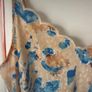 dress slip dress bias cut with scallop neckline size 10:beige patterned Image 5