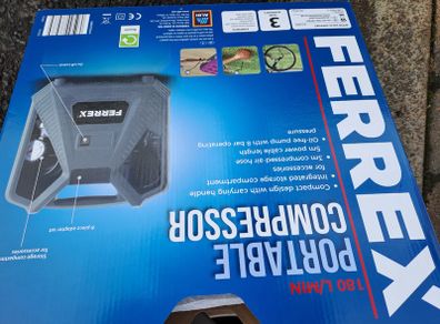 Portable 8 bar compact compressor with tyre pressure gauge and heavy duty 3 meter hydraulic hose suitable for many Diy task's