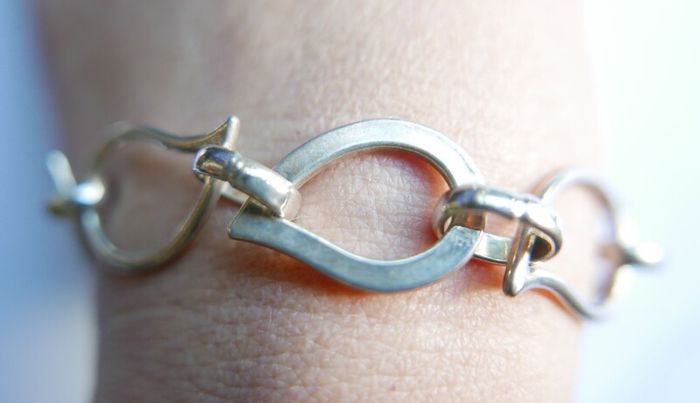 Vintage Sterling Silver 925 Bracelet in Original Box length 9,5" - 29,6g