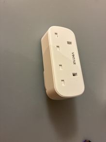 Two way UK plug with 2 USB sockets