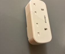 Two way UK plug with 2 USB sockets