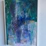 Large Original Abstract Painting Art Deco Influenced Style Painting of Style of Swan Peacock Contemporary Art 75x50cm Image 3