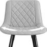 _Set of 2 Bar Stools with Backrest and Footrest Made of Metal PU Cover with Padding for Bar, Kitchen, Dining and Living Room, Holds up to 120 kg, Gray Image 5