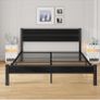 King Size Bed Frame with Wooden Headboard Image 5