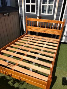 Very Sturdy 4Ft 6 Double Pine Wooden Bed Frame - Can Deliver