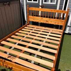Very Sturdy 4Ft 6 Double Pine Wooden Bed Frame - Can Deliver