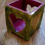 Handmade Ceramic Candle Holder - Heart Glow Design Image 5