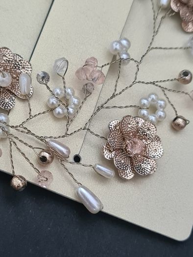 Accessorize Floral Hair Comb, hairpiece, Pearl Flower Bridal Hair Vine, Wedding Hairpiece