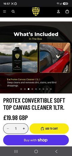 Convertible Canvas Soft Top Cleaner