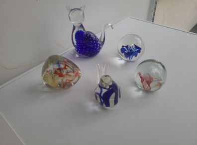 Stylish Vintage Paperweights x 5
