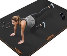 Large Exercise Mat Fitness Mat for Home Gym Workout Gym Mat for Fitness, Floor Exercises, HIIT, Cardio, Gym Work, Equipment Heavy Duty Rubber Flooring for Gym