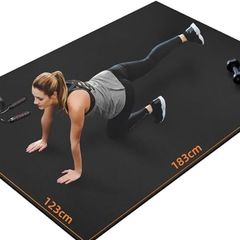 Large Exercise Mat Fitness Mat for Home Gym Workout Gym Mat for Fitness, Floor Exercises, HIIT, Cardio, Gym Work, Equipment Heavy Duty Rubber Flooring for Gym
