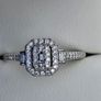 18ct White Gold Square Halo Cluster Diamond Engagement Ring Image 6