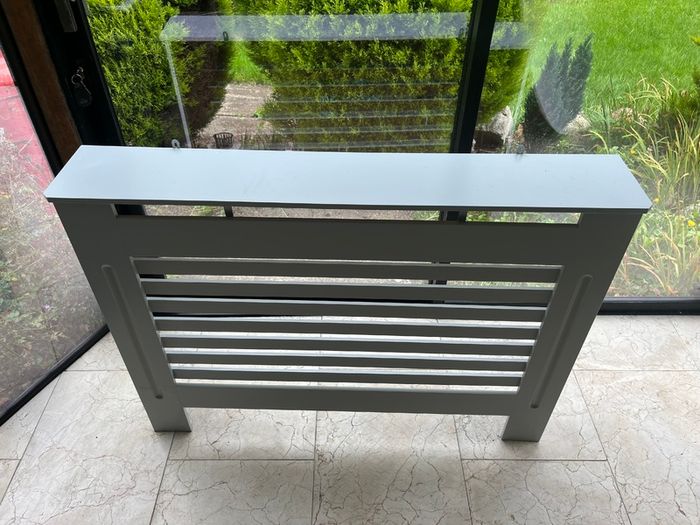 MDF radiator cover in light matte grey