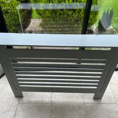 MDF radiator cover in light matte grey