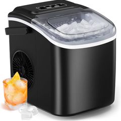 NEW SALE | Countertop Ice Maker Machine, 9 Cubes Ready in 6 Mins, 12 KG in 24Hrs, Self-Cleaning Ice Machine with Ice Scoop and Basket