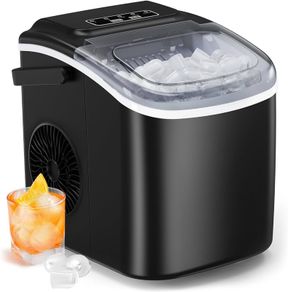 NEW SALE | Countertop Ice Maker Machine, 9 Cubes Ready in 6 Mins, 12 KG in 24Hrs, Self-Cleaning Ice Machine with Ice Scoop and Basket