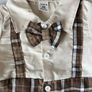 Cute 6-9mo baby boy lapel suspender onesie Image 3