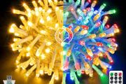 Christmas Tree Fairy Lights - 100LED 10m Outdoor/Indoor Christmas Decorations Xmas Lights Mains Powered with 11 Modes/Remote String Lights USB Plug in for Bedroom/Windows/Garland/Door/Gifts (FREE POSTAGE)